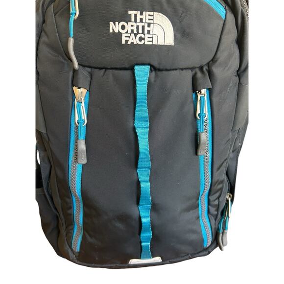 The North Face Surge II Backpack Daypack Black School Travel Laptop Large Bag - Picture 2 of 16